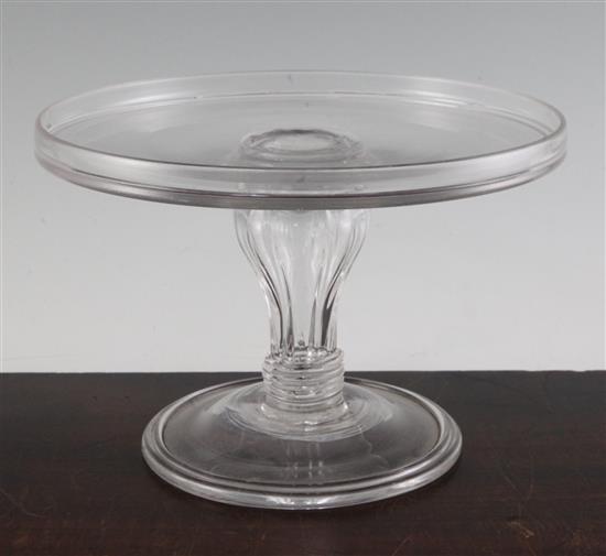 A glass tazza, mid 18th century, diameter 23cm